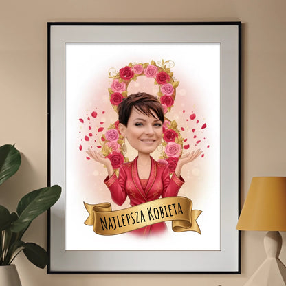 KRÓLOWA Dnia Kobiet 3D #2 - Karykatura ze zdjęcia