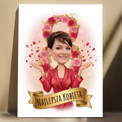 KRÓLOWA Dnia Kobiet 3D #2 - Karykatura ze zdjęcia