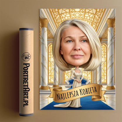 Nowoczesna Monarchini - Karykatura ze zdjęcia