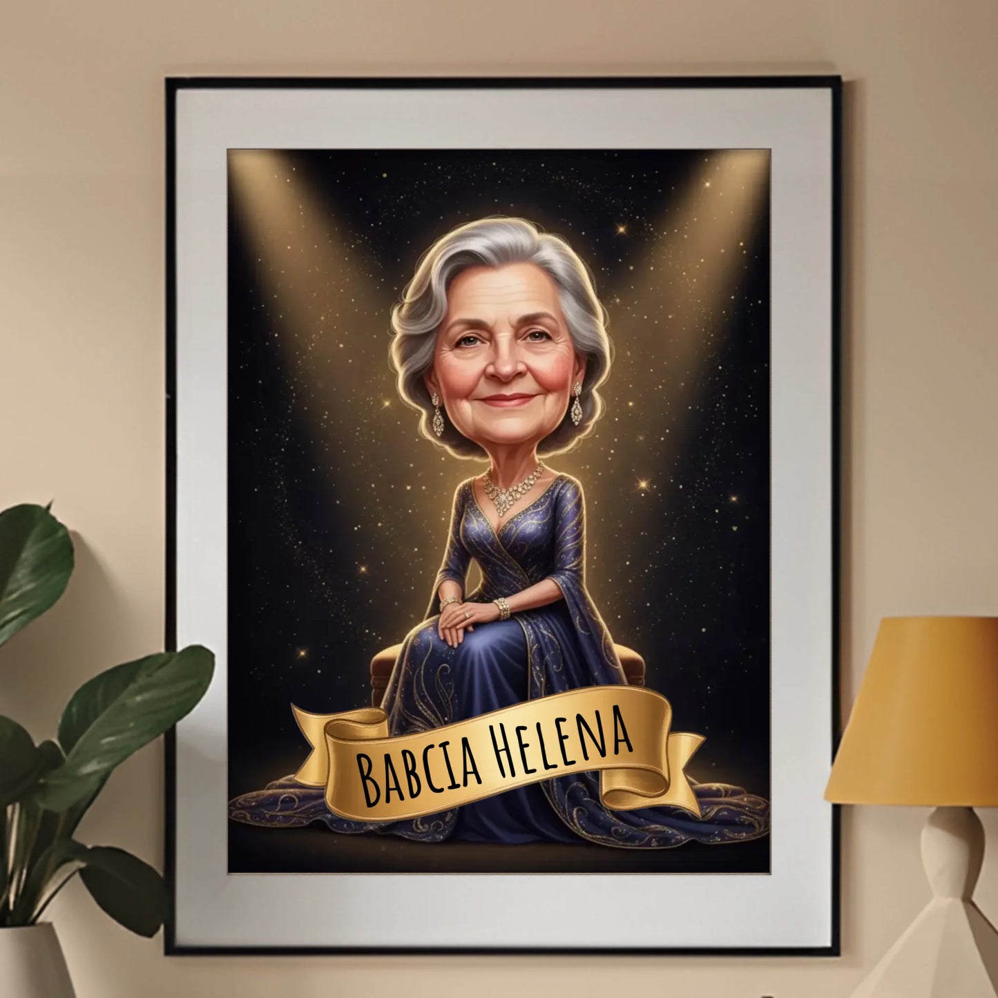 Babcia Legenda- Karykatura ze zdjęcia