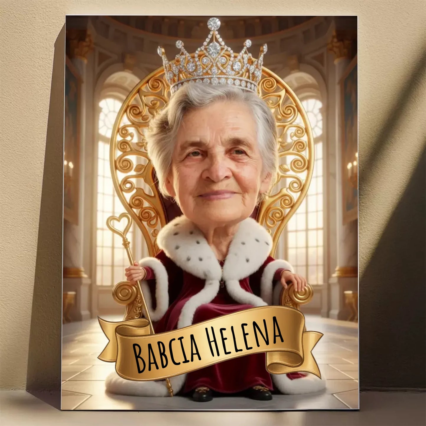 Babcia i Dziadek  Królowie Rodziny  - Karykatura ze zdjęcia