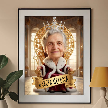 Babcia i Dziadek  Królowie Rodziny  - Karykatura ze zdjęcia