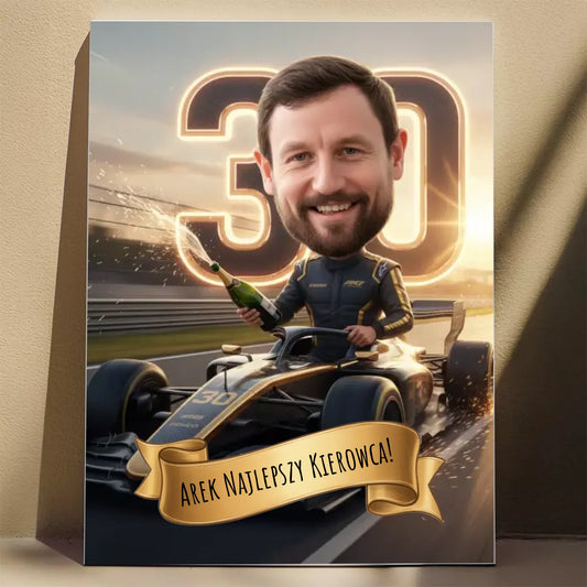 Kierowca F1 Urodziny - Karykatura ze zdjęcia.png