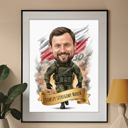 Żołnierskie Urodziny #2 - Karykatura ze zdjęcia