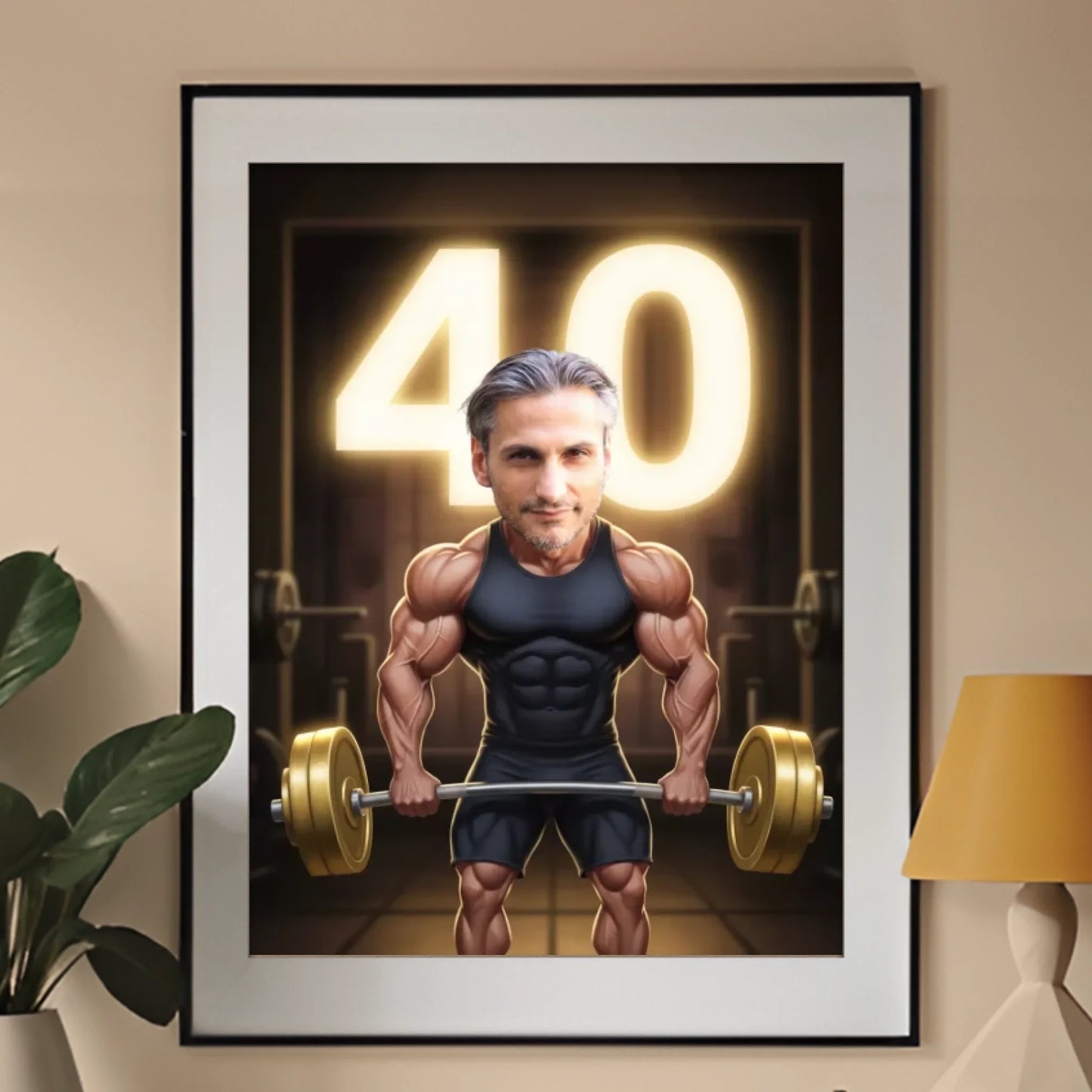 Siłownia Urodziny - Karykatura ze zdjęcia