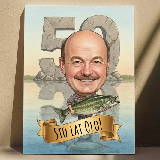 Rybak Urodziny - Karykatura ze zdjęcia