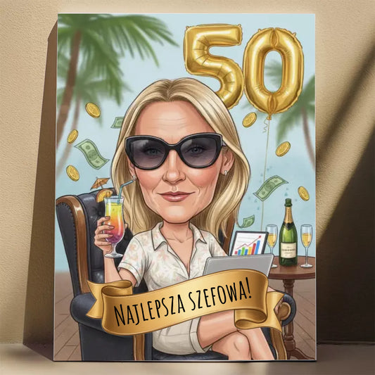 Urodziny Szefowej #1 - Karykatura ze zdjęcia