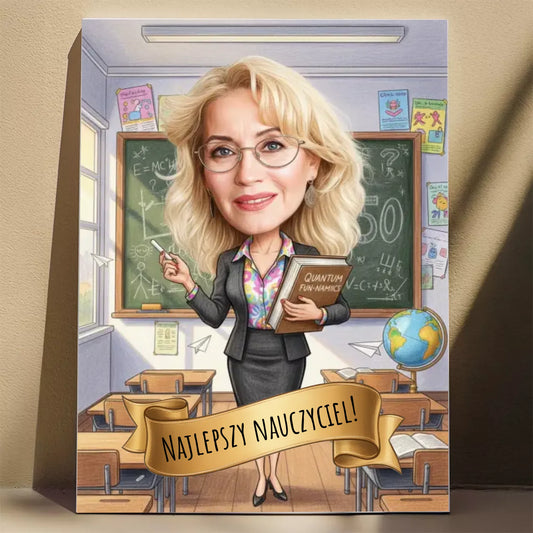 Urodziny Nauczycielki - Karykatura ze zdjęcia