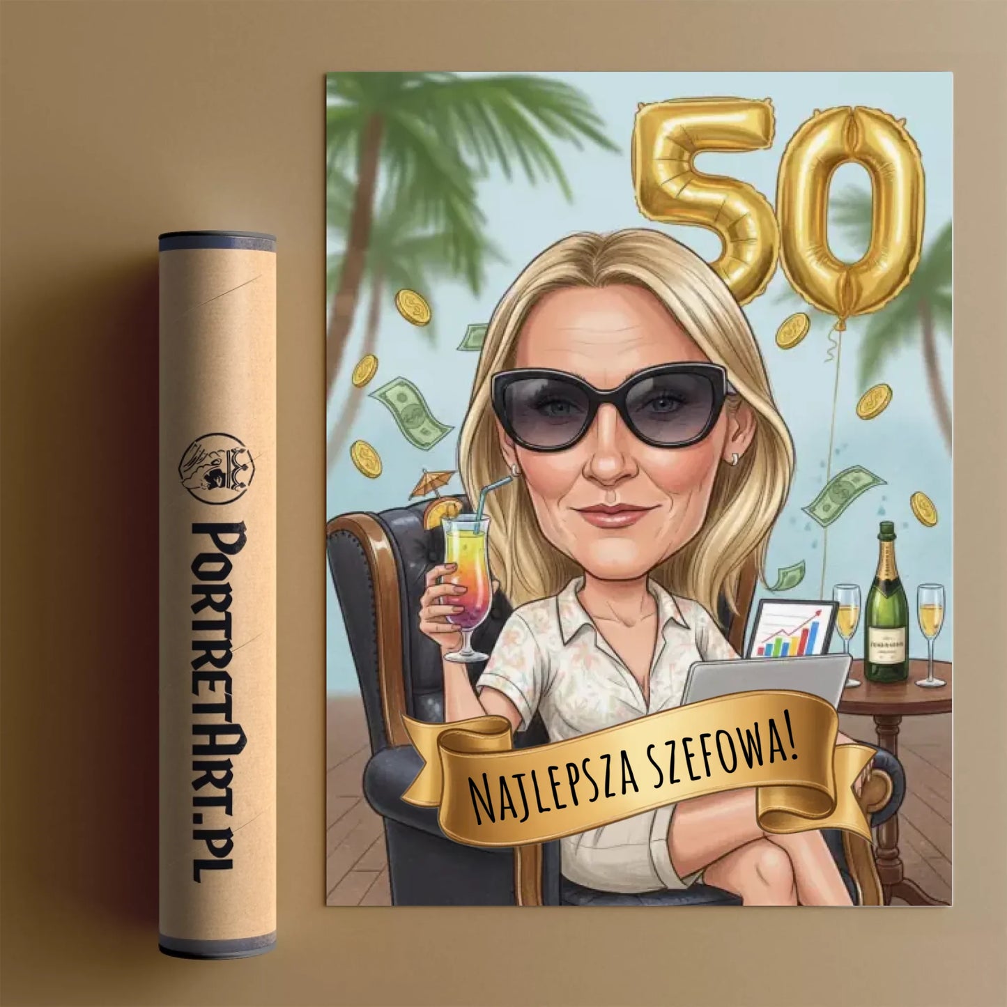 Urodziny Szefowej #1 - Karykatura ze zdjęcia