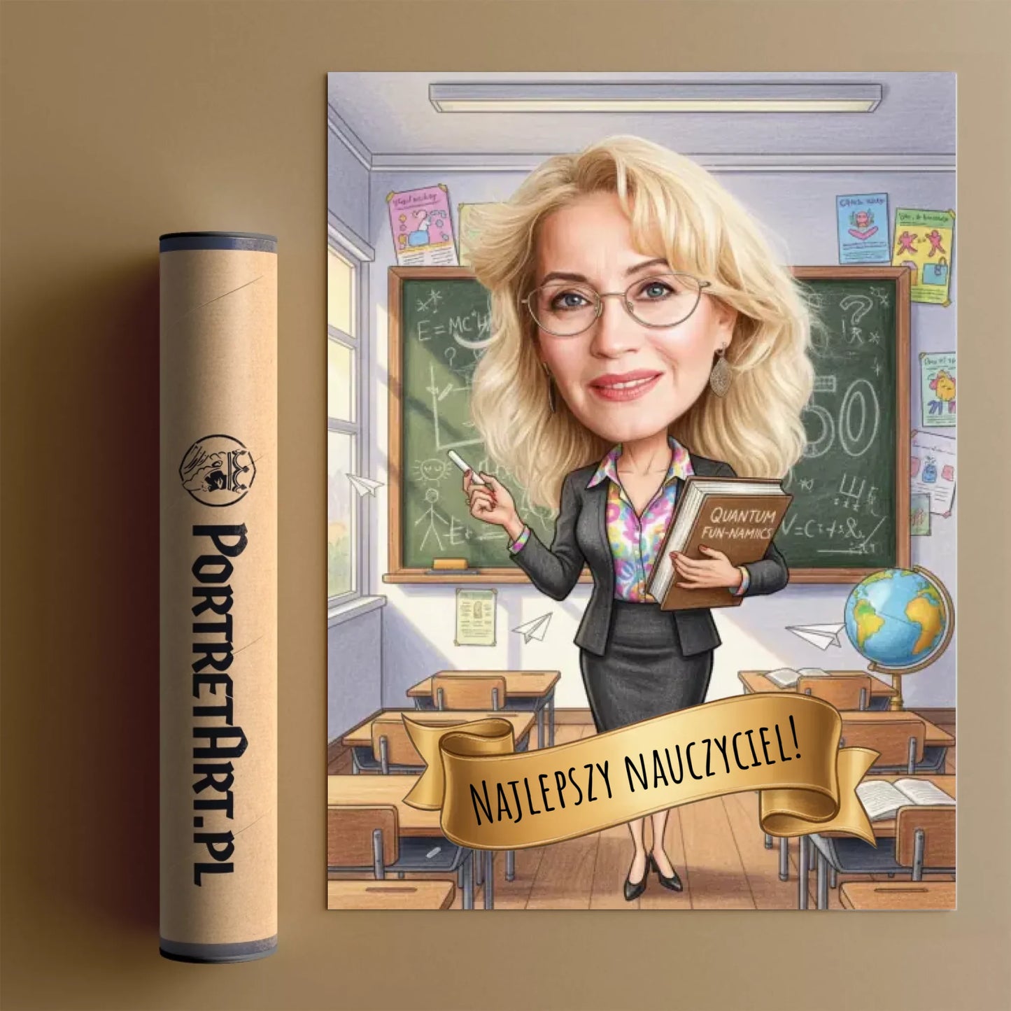 Urodziny Nauczycielki - Karykatura ze zdjęcia