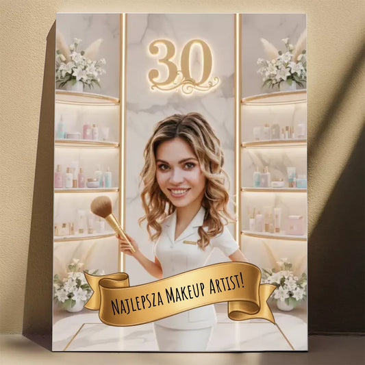 Urodziny Kosmetyczki - Karykatura ze zdjęcia