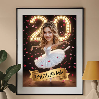 Urodziny Tancerki - Karykatura ze zdjęcia