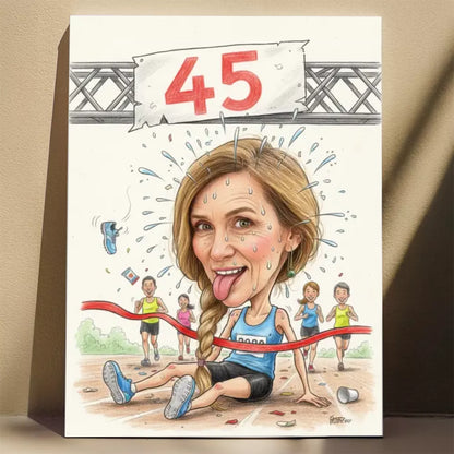 Urodziny Biegaczki #2 - Karykatura ze zdjęcia