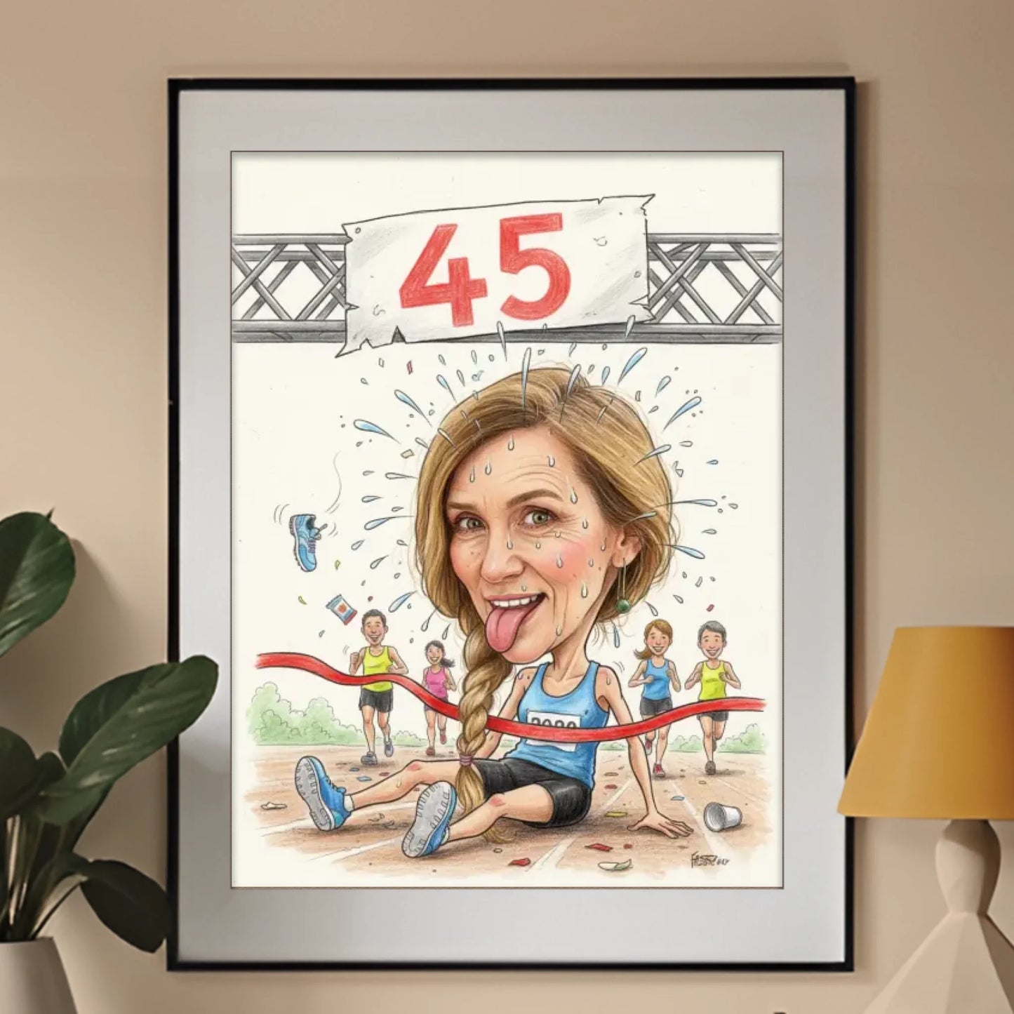Urodziny Biegaczki #2 - Karykatura ze zdjęcia