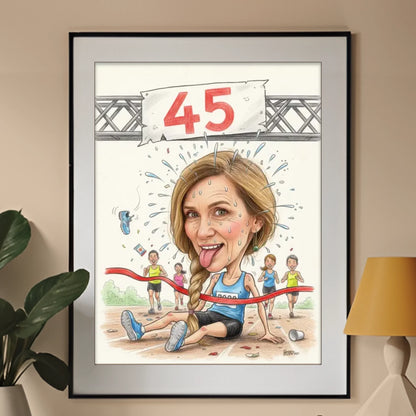 Urodziny Biegaczki #2 - Karykatura ze zdjęcia