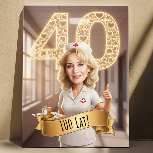 Urodziny Pielegniarki - Karykatura ze zdjęcia