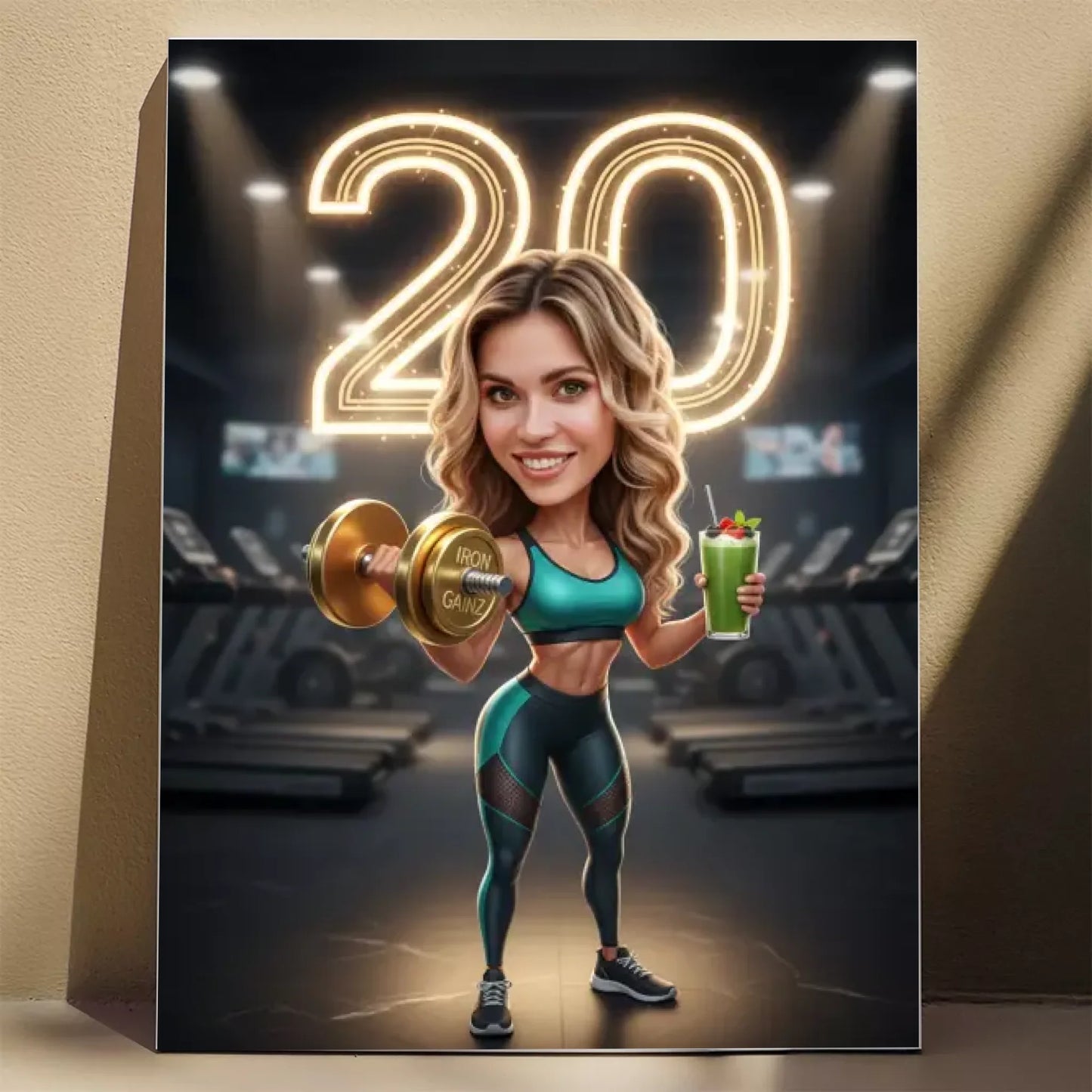 Urodziny Fitnesiary - Karykatura ze zdjęcia