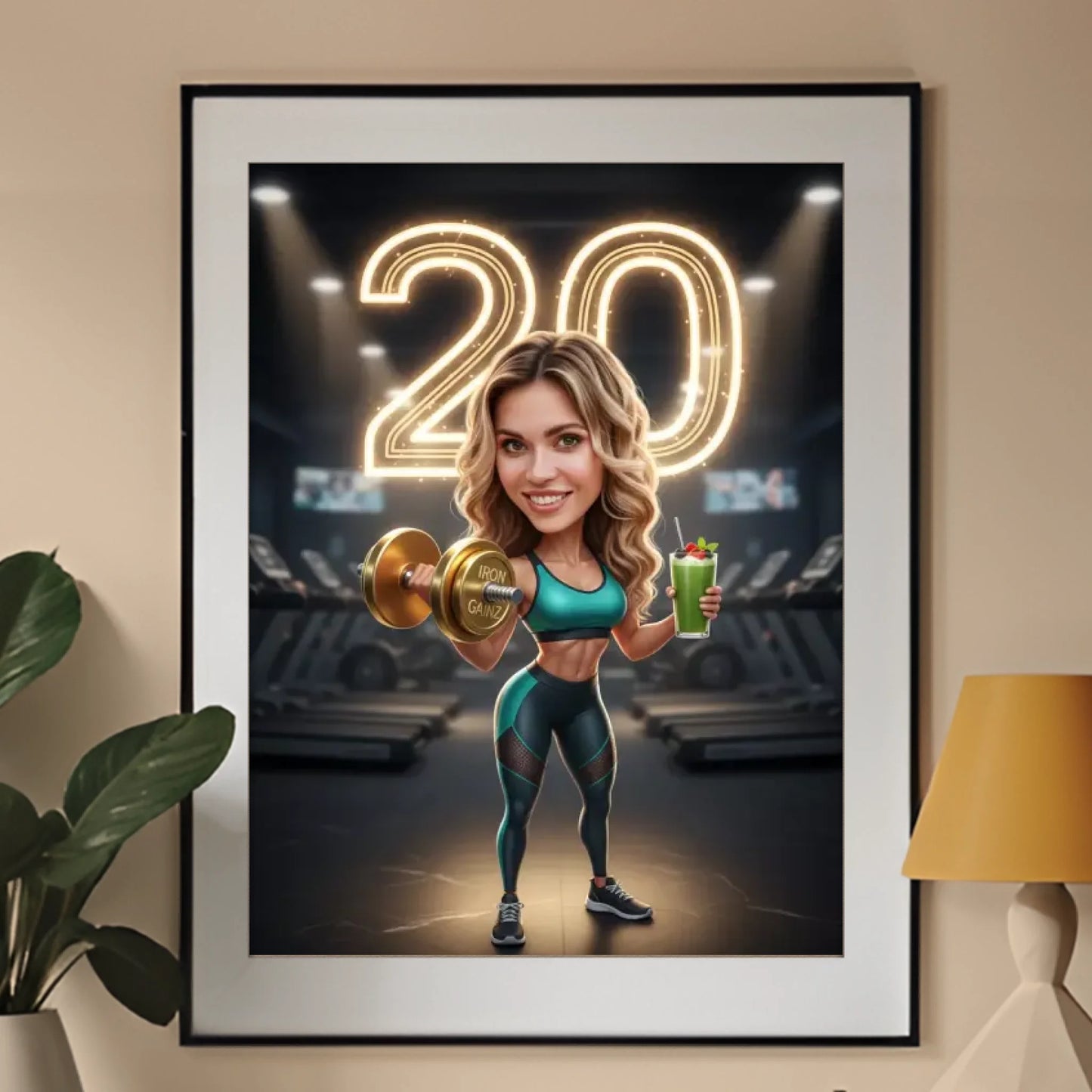 Urodziny Fitnesiary - Karykatura ze zdjęcia