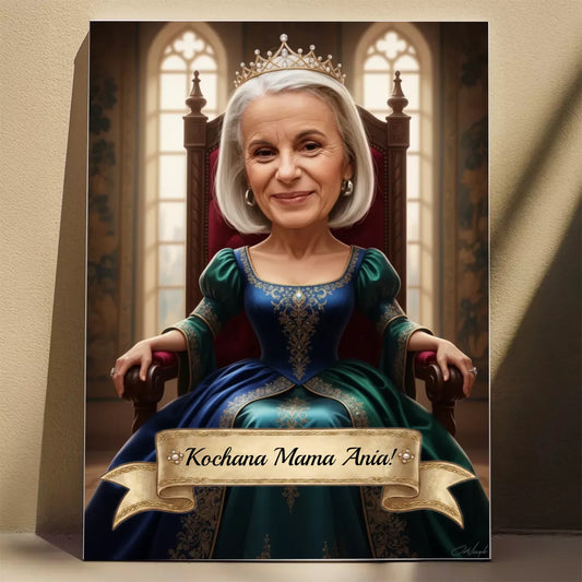 Ukochana Mama Królowa - Karykatura ze zdjęcia