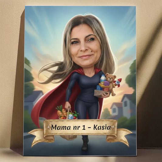Mama SuperHero PRO - Karykatura ze zdjęcia