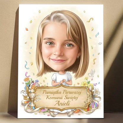 Pamiątka Komunii Świętej #4 - Karykatura ze zdjęcia