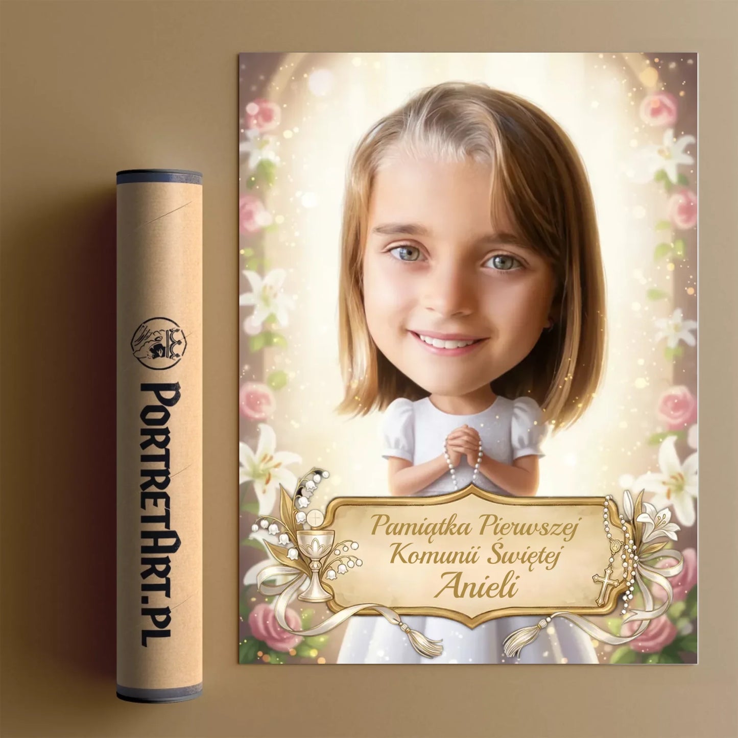 Pamiątka Komunii Świętej #6 - Karykatura ze zdjęcia