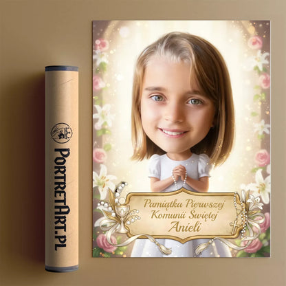 Pamiątka Komunii Świętej #6 - Karykatura ze zdjęcia