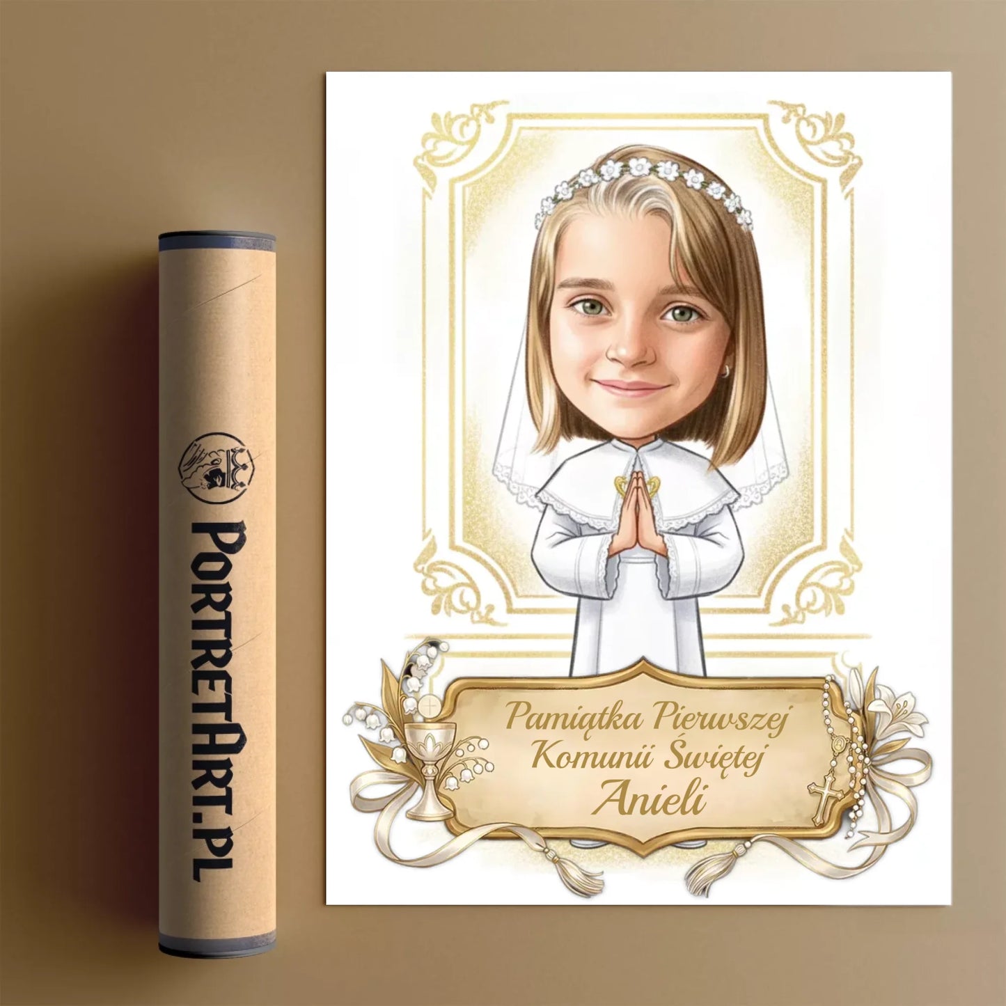Pamiątka Komunii Świętej #22 - Karykatura ze zdjęcia