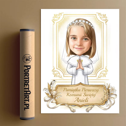 Pamiątka Komunii Świętej #22 - Karykatura ze zdjęcia