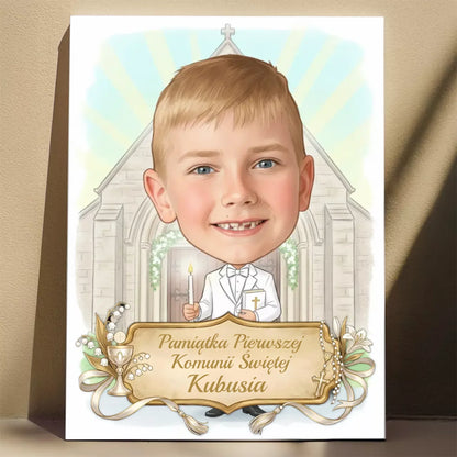 Pamiątka Komunii Świętej #1 - Karykatura ze zdjęcia