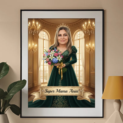Elegancka Mama - Karykatura ze zdjęcia