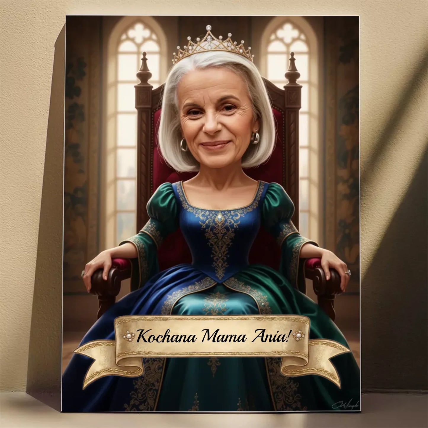 Ukochana Mama Królowa - Karykatura ze zdjęcia