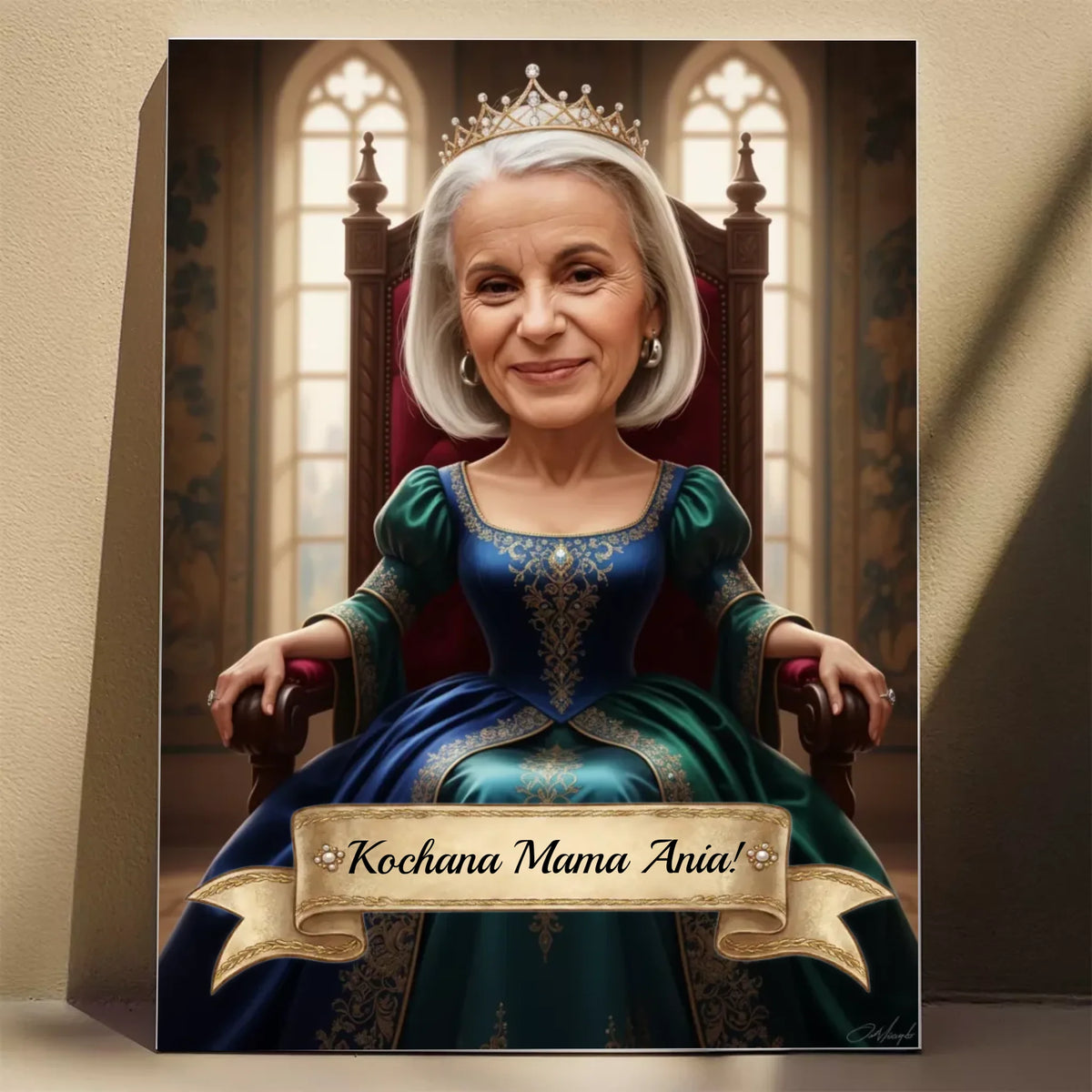 Ukochana Mama Królowa - Karykatura ze zdjęcia