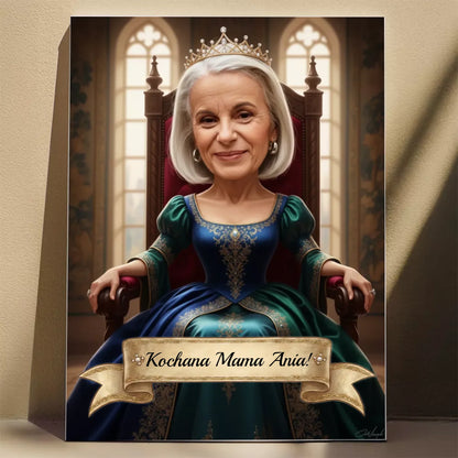 Ukochana Mama Królowa - Karykatura ze zdjęcia