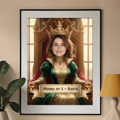 Królowa Mama - Karykatura ze zdjęcia
