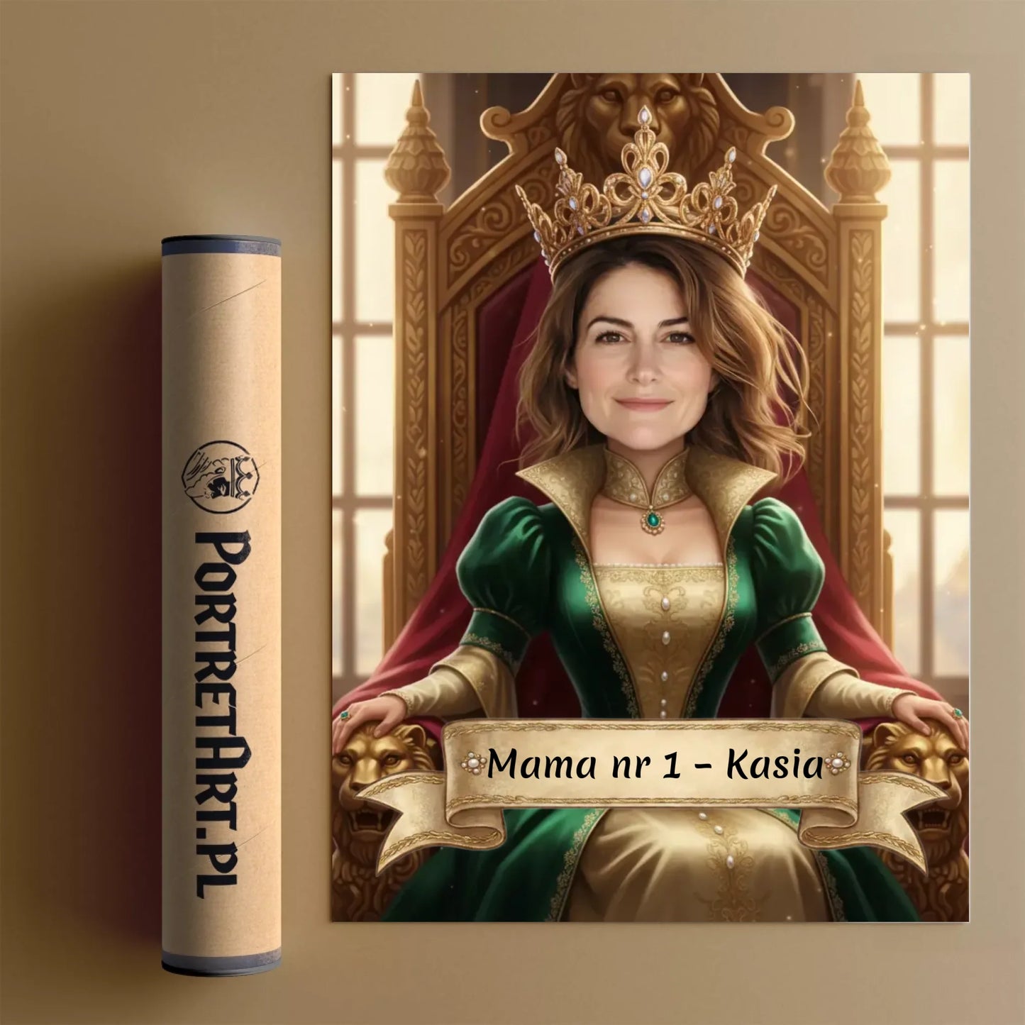 Królowa Mama - Karykatura ze zdjęcia