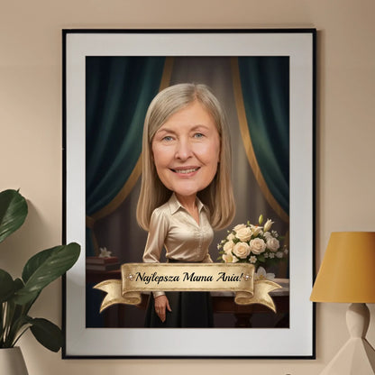 Ekskluzywna Mama - Karykatura ze zdjęcia