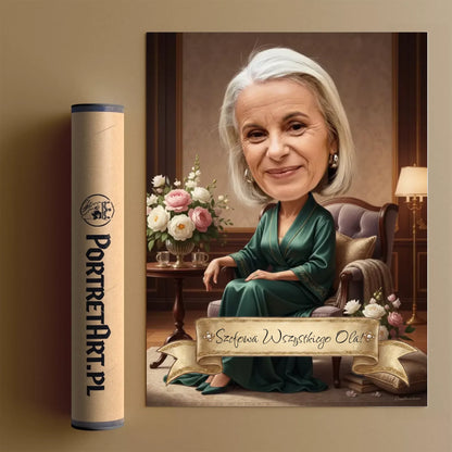Mama Luxury Queen - Karykatura ze zdjęcia