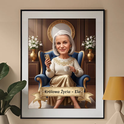 Nowoczesna Dama - Karykatura ze zdjęcia
