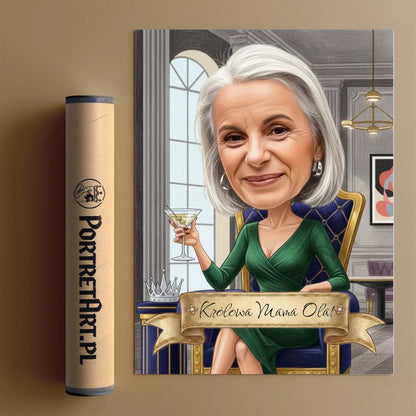Krolowa z Matrini - Karykatura ze zdjęcia