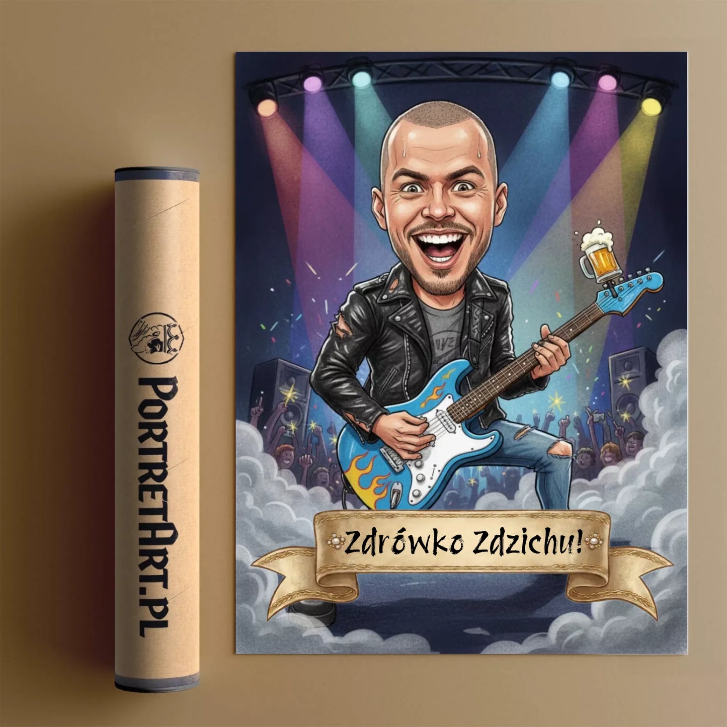 Tata RockMan - Karykatura ze zdjęcia