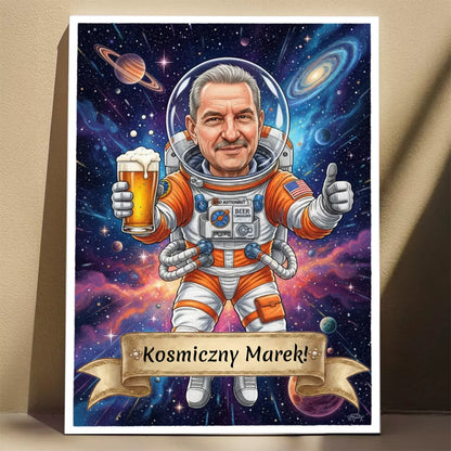 Kosmiczny Tata - Karykatura ze zdjęcia