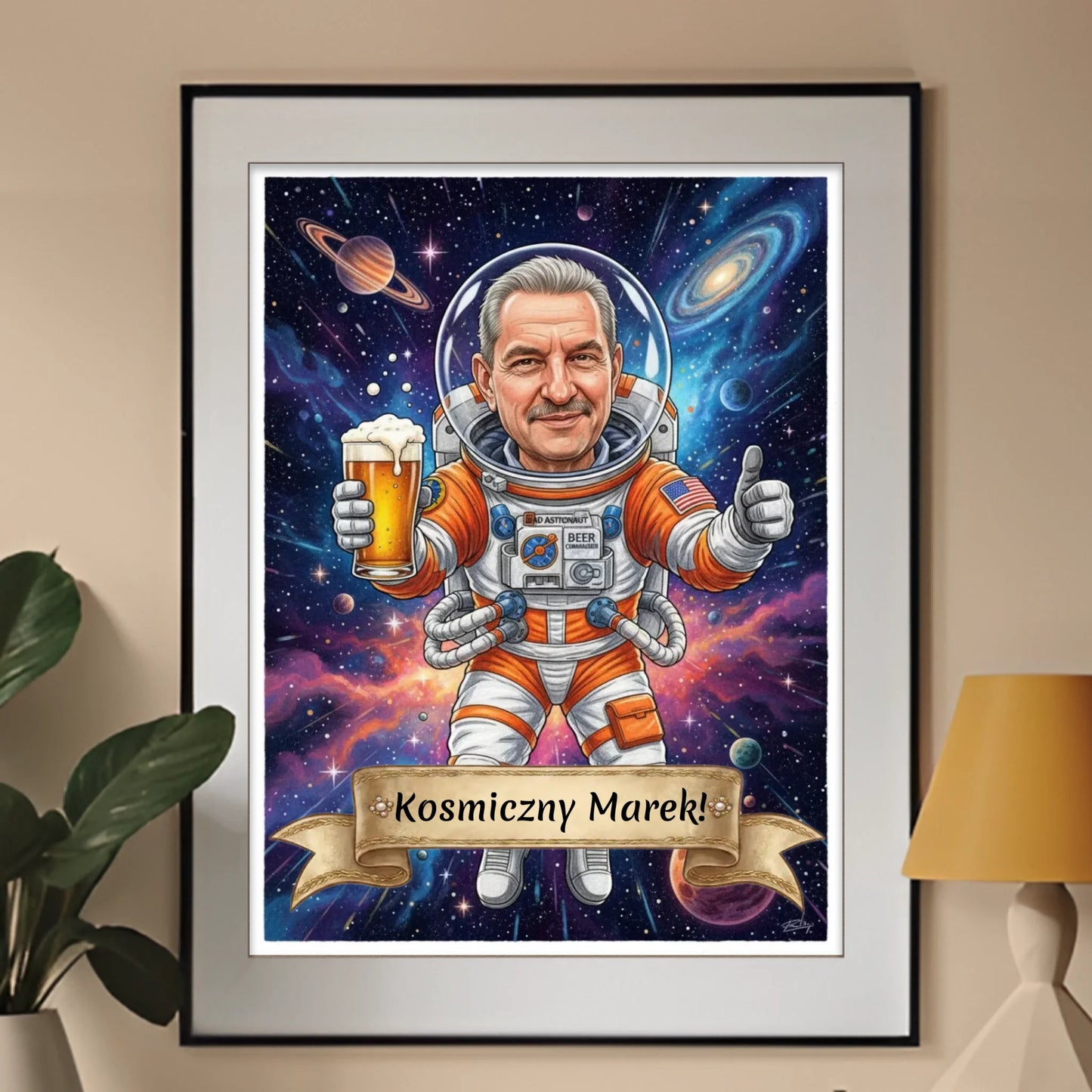 Kosmiczny Tata - Karykatura ze zdjęcia