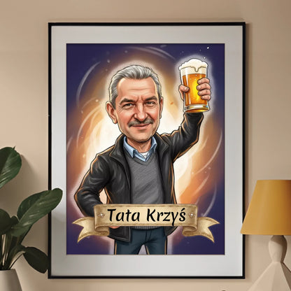 Tata level Master - Karykatura ze zdjęcia