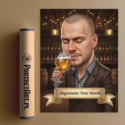 Tata Degustator  - Karykatura ze zdjęcia