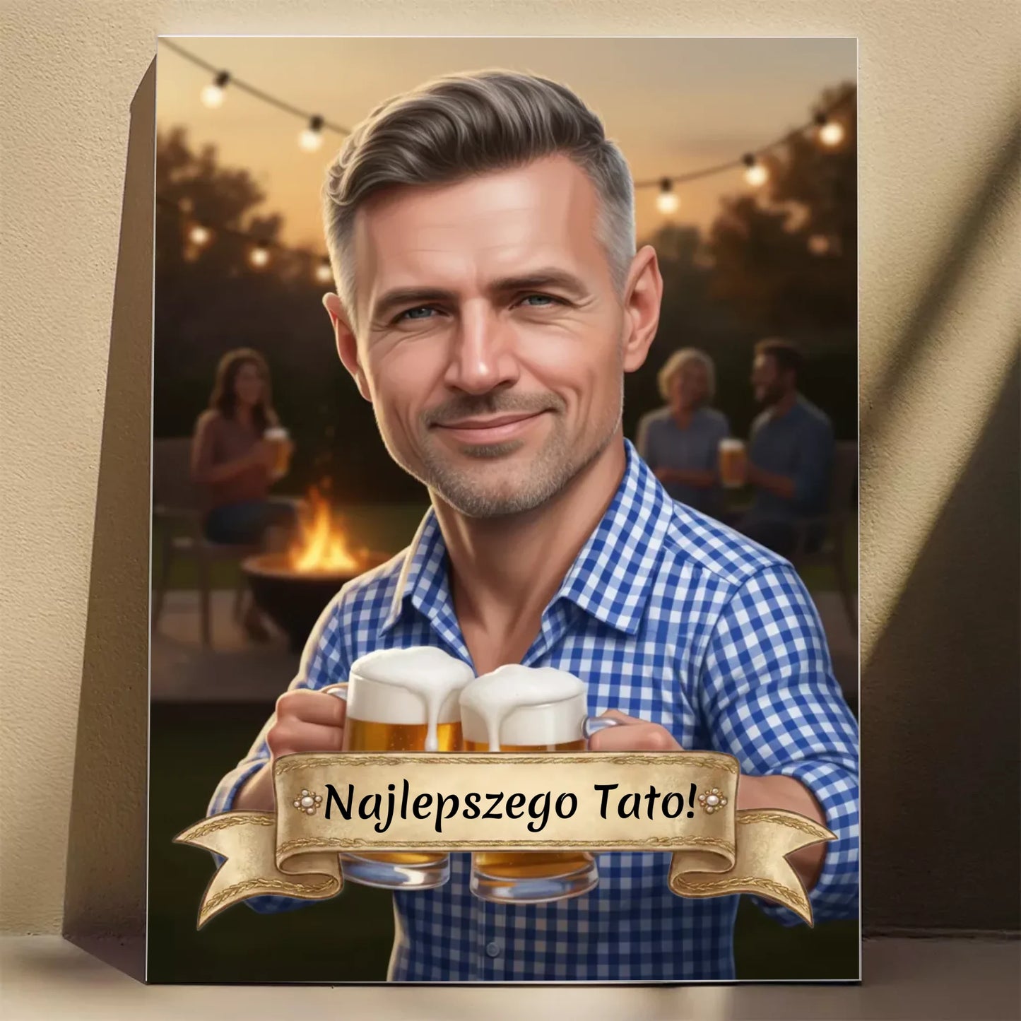 Tata Król Weekendu - Karykatura ze zdjęcia