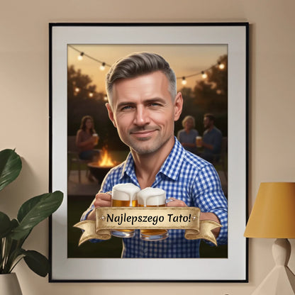 Tata Król Weekendu - Karykatura ze zdjęcia