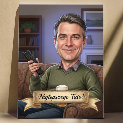 Tata Szef Pilota - Karykatura ze zdjęcia