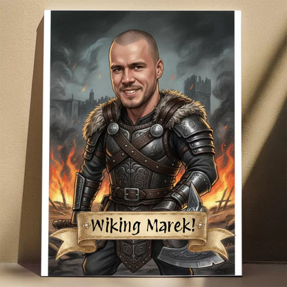 Wiking - Karykatura ze zdjęcia