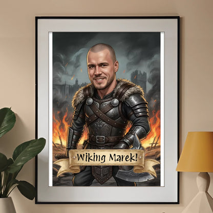 Wiking - Karykatura ze zdjęcia